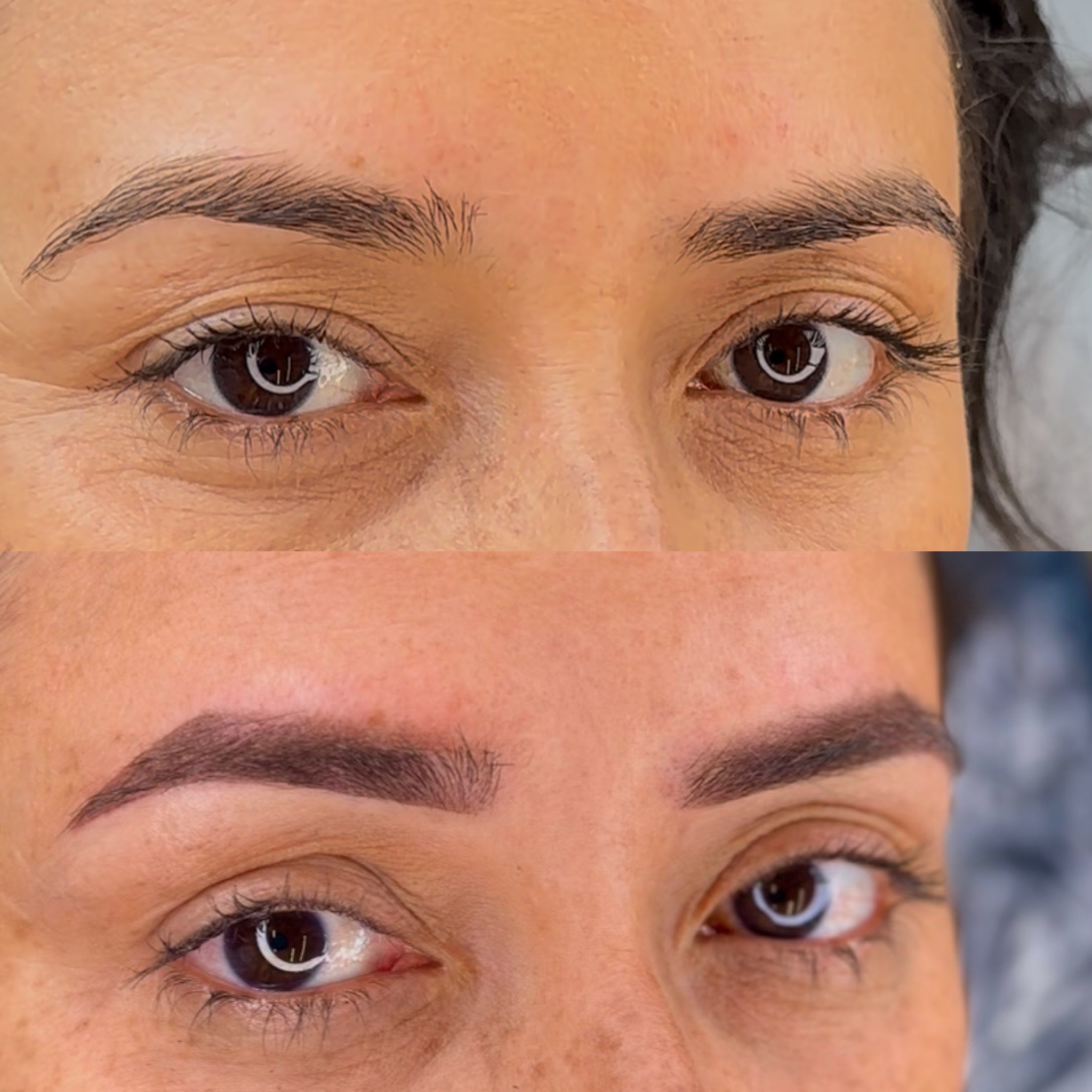 Avant/Après dermopigmentation des sourcils
